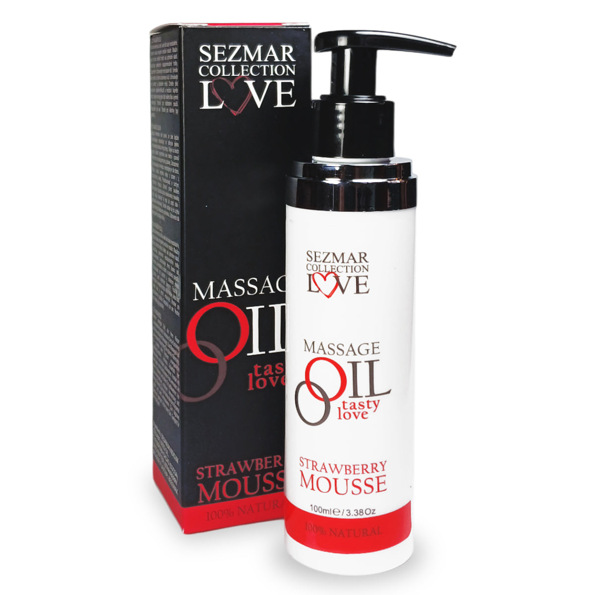 Ulei de masaj intim cu spumă de căpșuni, 100 ml