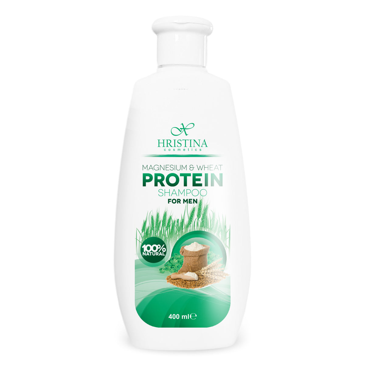 Șampon pentru bărbați cu Magneziu și Proteine din Grâu, 400 ml