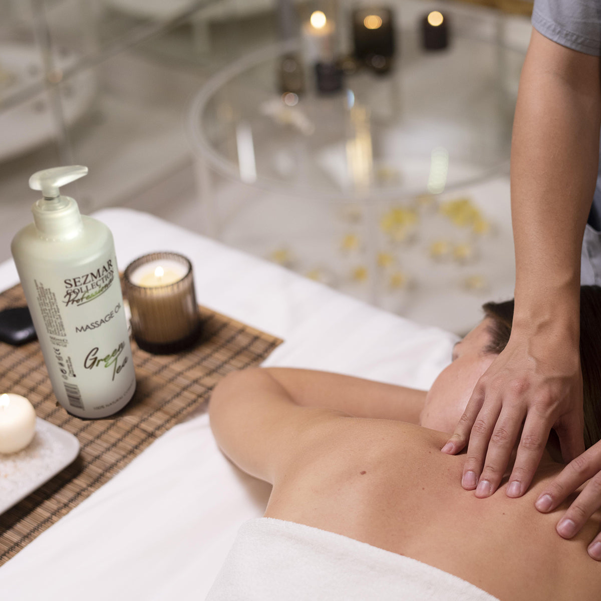 Ulei de masaj cu ceai verde, 500 ml