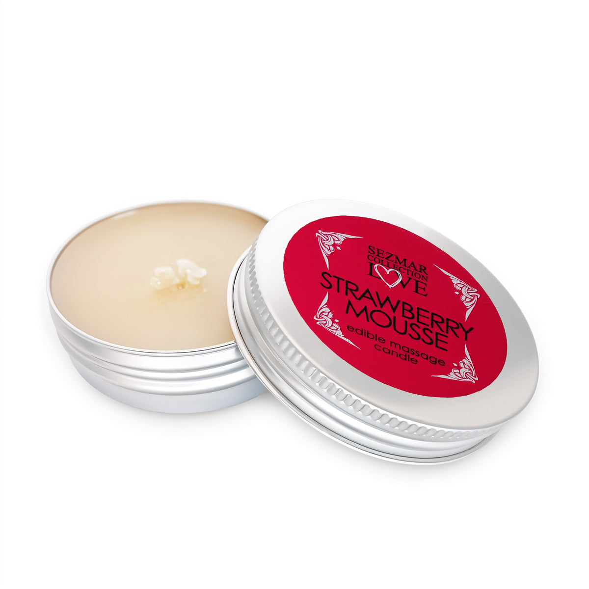 Lumânare de masaj cu căpșuni, 30 ml