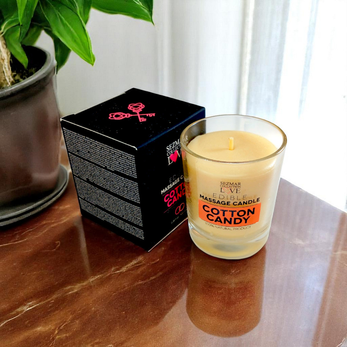 Lumânare de masaj vată de zahăr, 100 ml