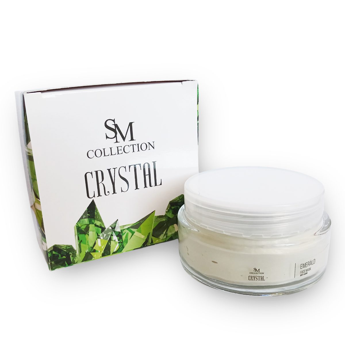 Mască facială cu pudră de smarald, 100 ml