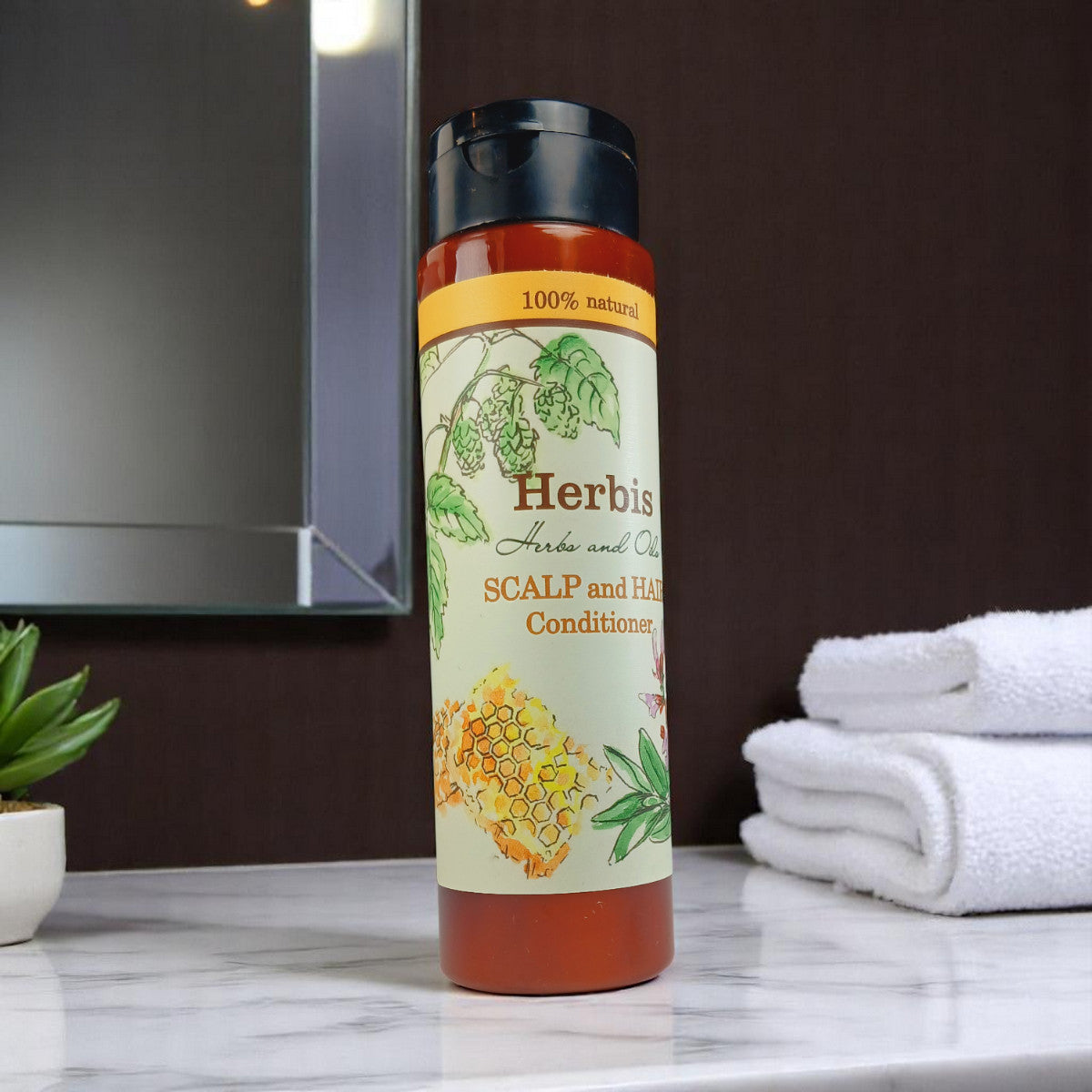 Balsam natural HERBIS pentru păr și scalp sănătos, 200 ml