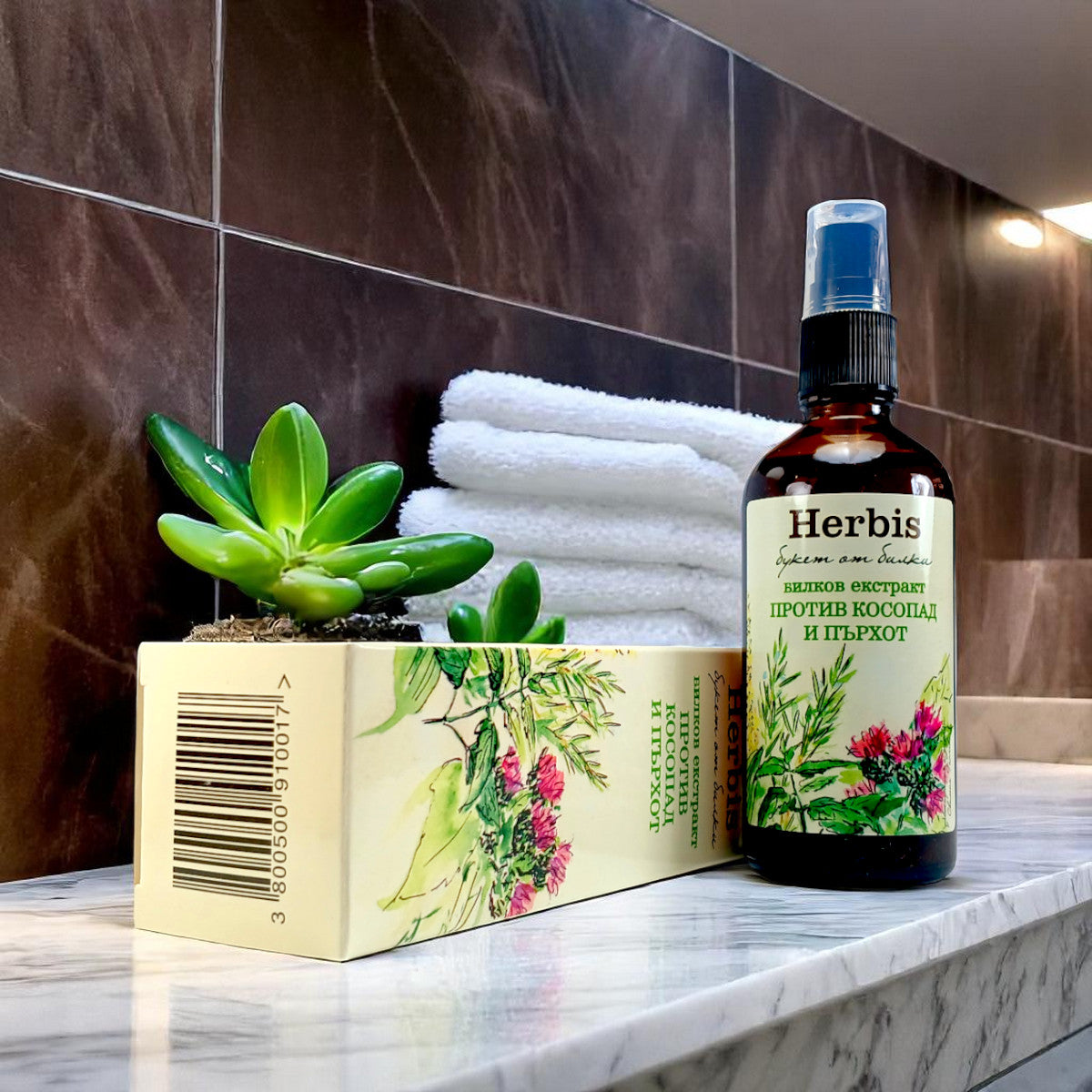 HERBIS Extract natural din plante împotriva căderii părului și a mătreții, 100 ml