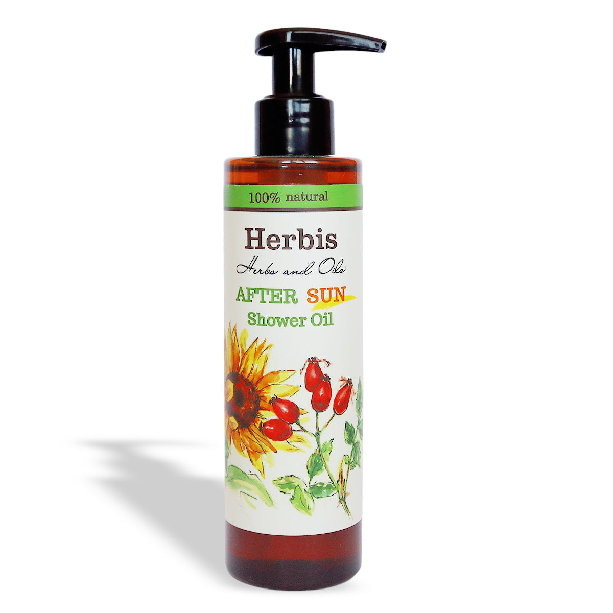 Ulei de duș natural HERBIS pentru după soare, 200 ml