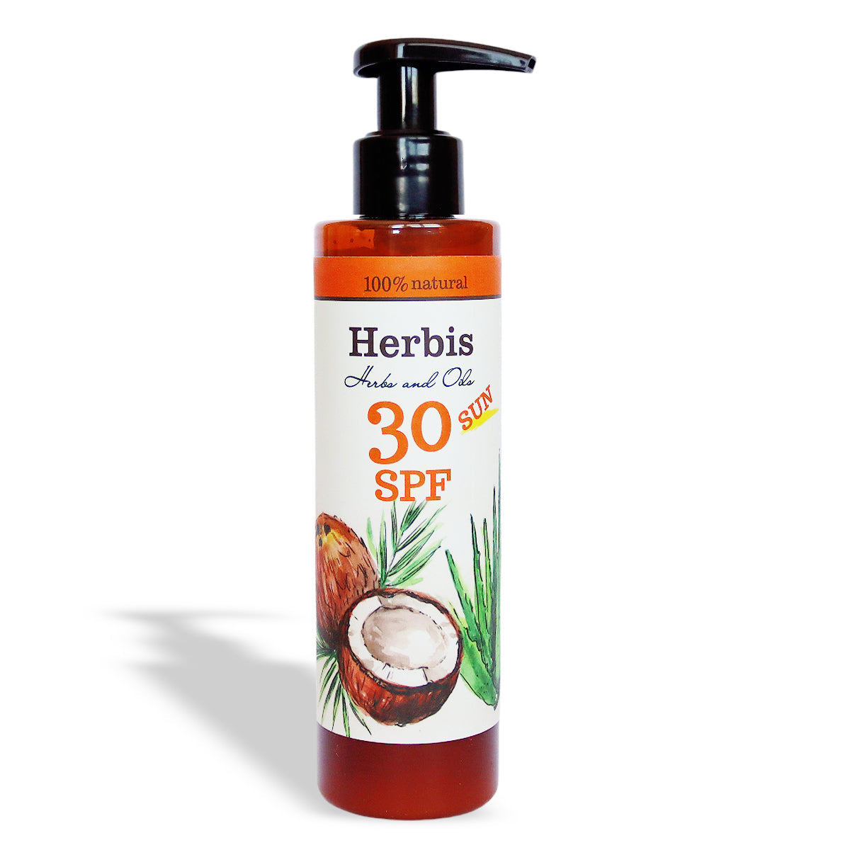 HERBIS Lapte natural de protecție solară SPF30, 200 ml