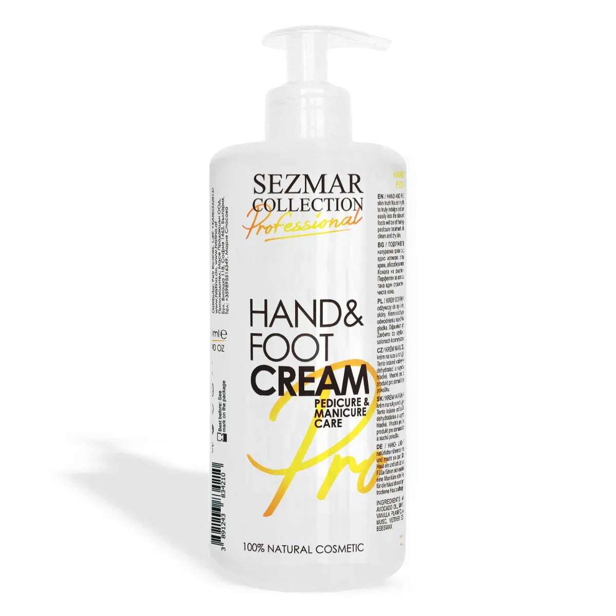 Cremă hrănitoare pentru mâini și picioare, 500 ml