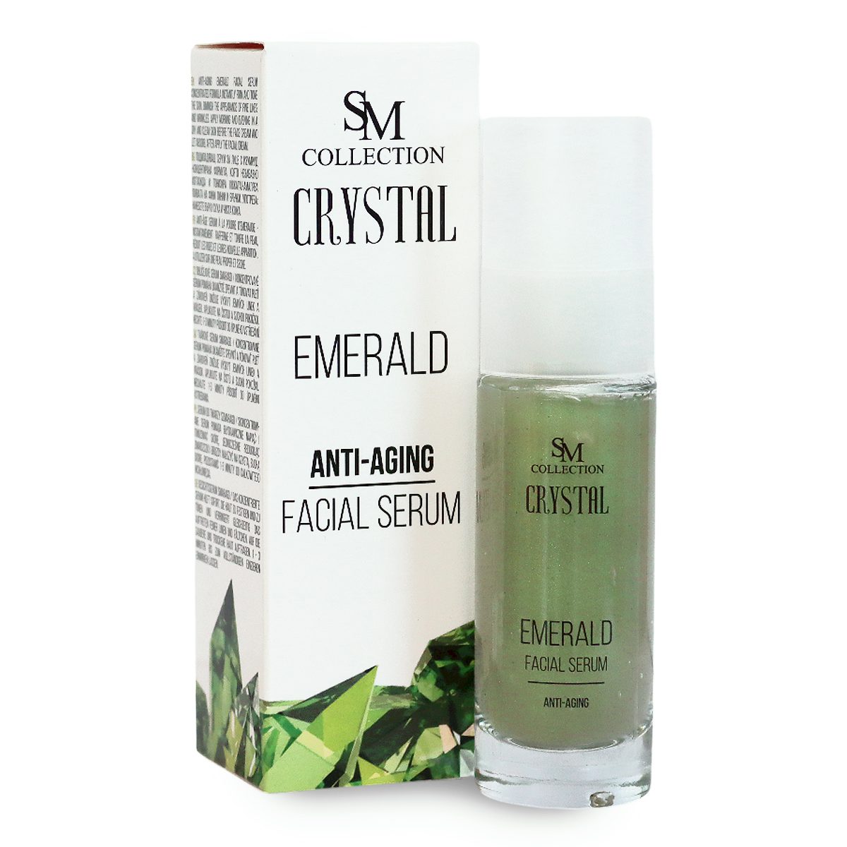 Ser facial cu pudră de smarald, 30 ml