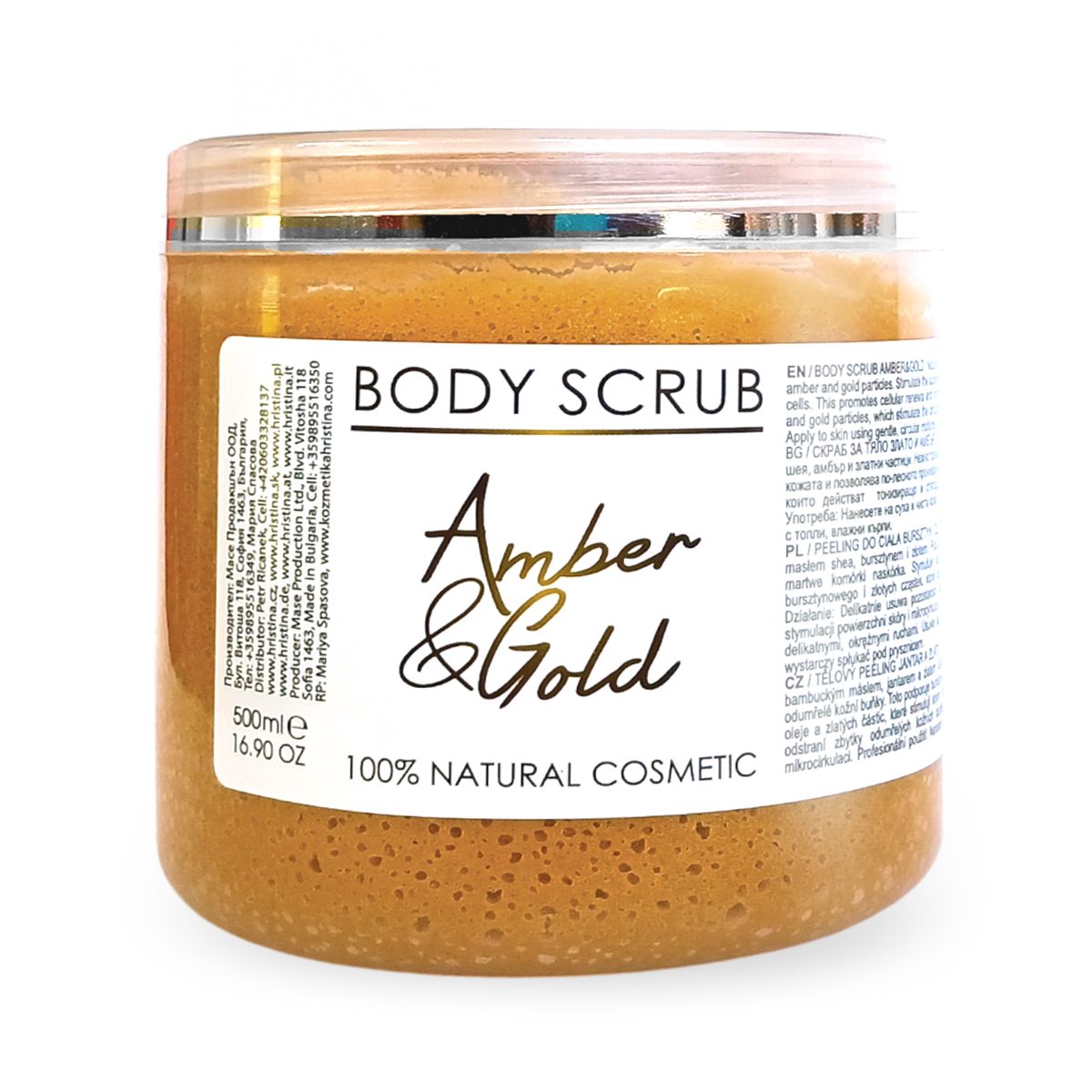 Scrub de corp Aur și Chihlimbar, 500 ml