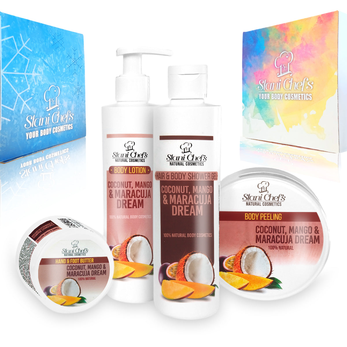Gift set "Coconut, Mango and Passion Fruit", 850 ml