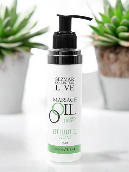 Ulei de masaj intim cu gumă de mestecat, 100 ml