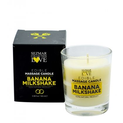Lumânare de masaj Milkshake cu banane, 100 ml